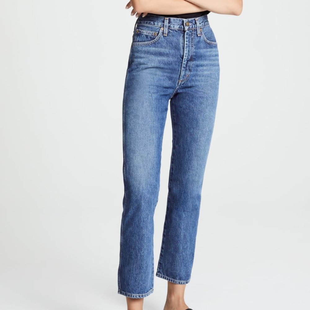 AGOLDE Pinch Waist High Rise Kick Jeans, Placebo - 28